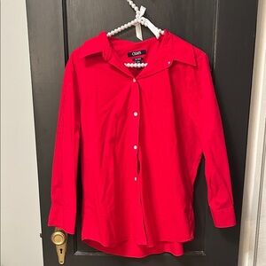 Chaps Vibrant Red Long Sleeve Shirt
